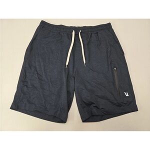 Vuori Sunday Performance Shorts Blue Athletic 7" Training Zip Pockets Size L